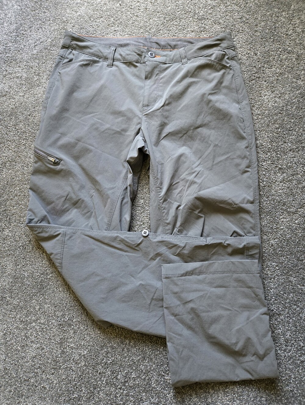 Orvis Dark Grey Pants with Orange Accent - Picture 4 of 7
